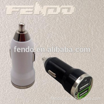 Bullet dual USB car charger 2.1A